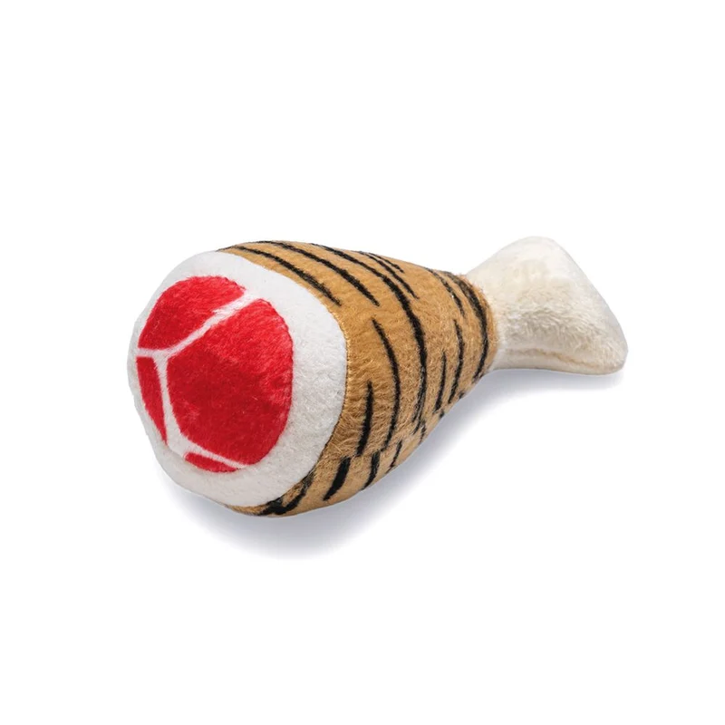 Karlie Plüsch-Hundespielzeug KEULE - 14 + 21 cm - Kuschel-Spielzeug mit Squeaker