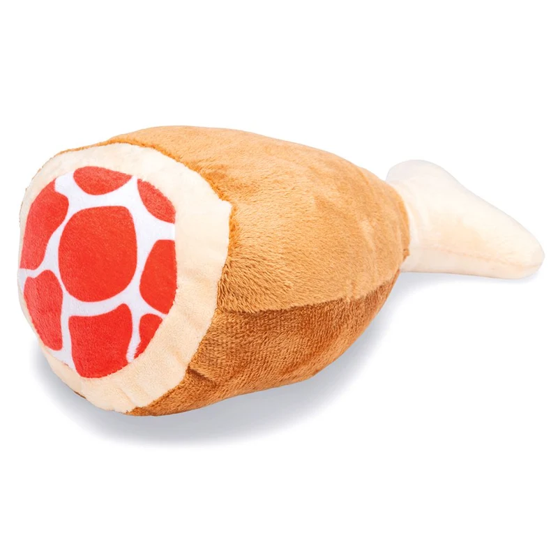 Karlie Plüsch-Hundespielzeug KEULE - 14 + 21 cm - Kuschel-Spielzeug mit Squeaker