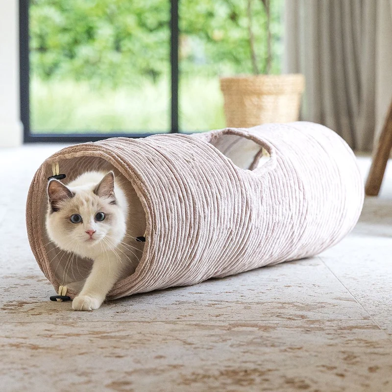 Designed by Lotte Katzentunnel RIBBED - 25 x 75 cm - Spielspaß für Katzen