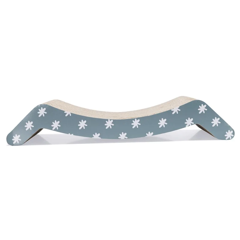 Beeztees Kratzbrett STAR grau - 44,5 x 21 cm - Kratzpappe Karton mit Katzenminze