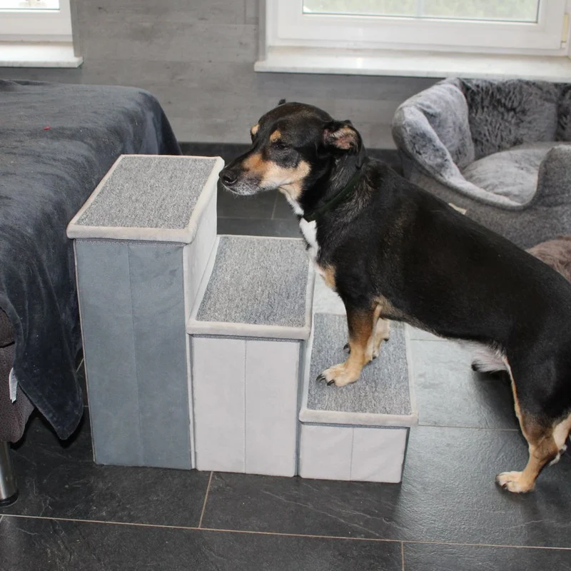 Nobby Hundetreppe SCADA - 44 cm hoch - Tiertreppe für Hunde und Katzen bis 50 kg