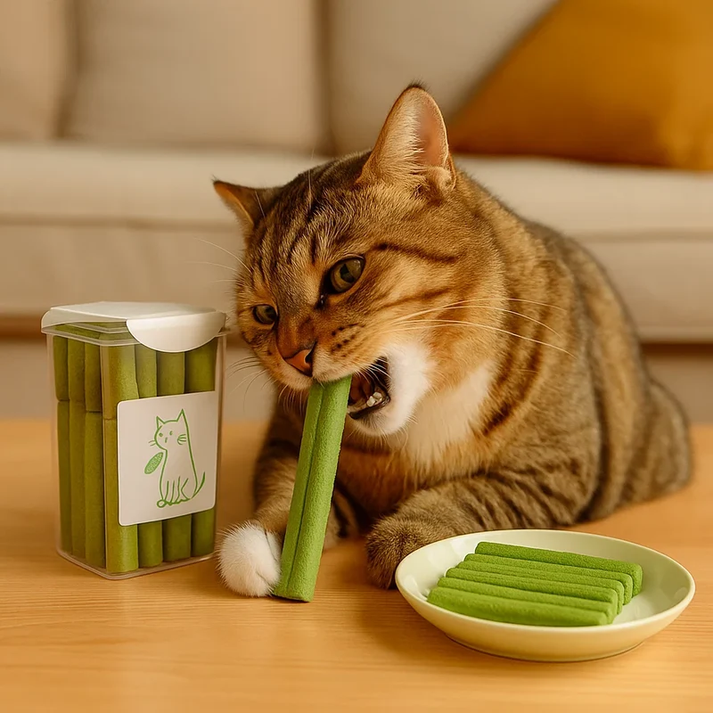 Katzengras Sticks für bessere Verdauung und Gesunde Zähne