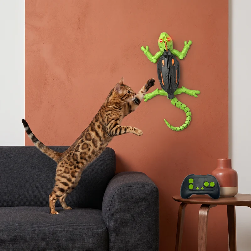 Ferngesteuertes Wand Kletterndes Eidechsen Spielzeug für Katzen