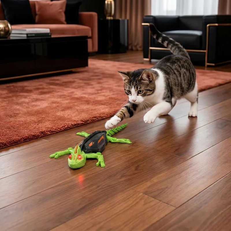 Ferngesteuertes Wand Kletterndes Eidechsen Spielzeug für Katzen