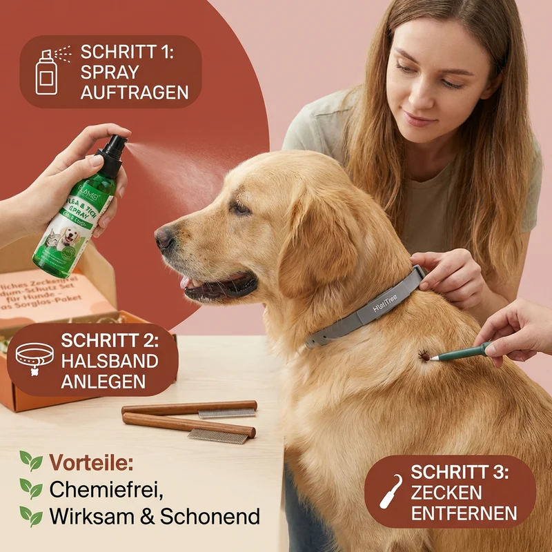 Natürliches Zeckenfrei Rundum-Schutz Set für Hunde – Das Sorglos-Paket