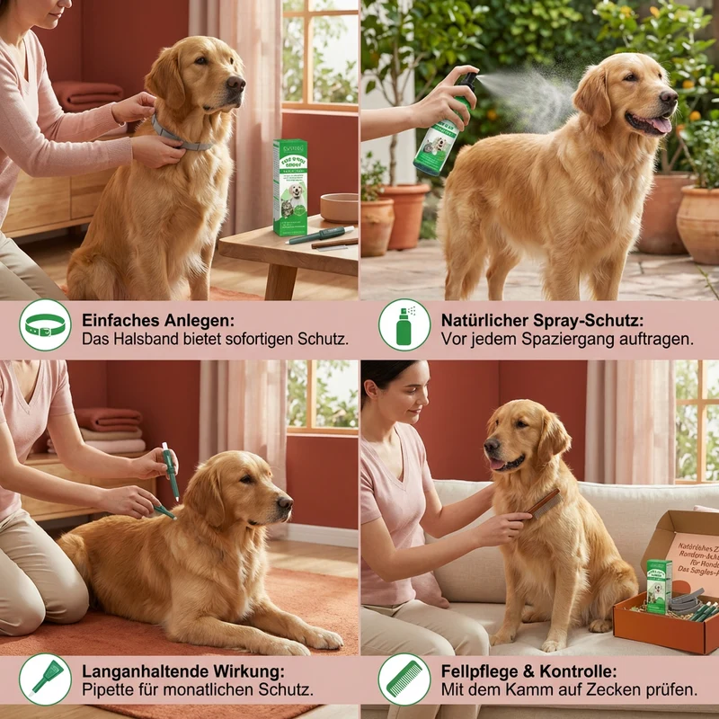 Natürliches Zeckenfrei Rundum-Schutz Set für Hunde – Das Sorglos-Paket