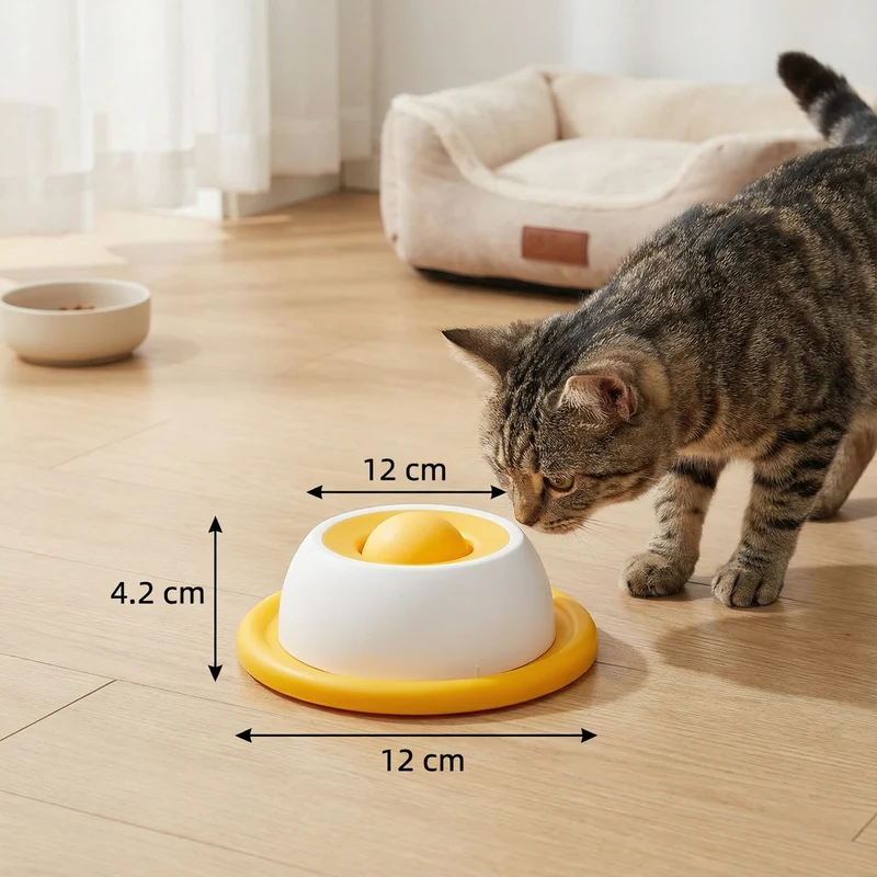 Interaktiver Leckspielzeug-Snackteller – Slow Feeder für Katzen
