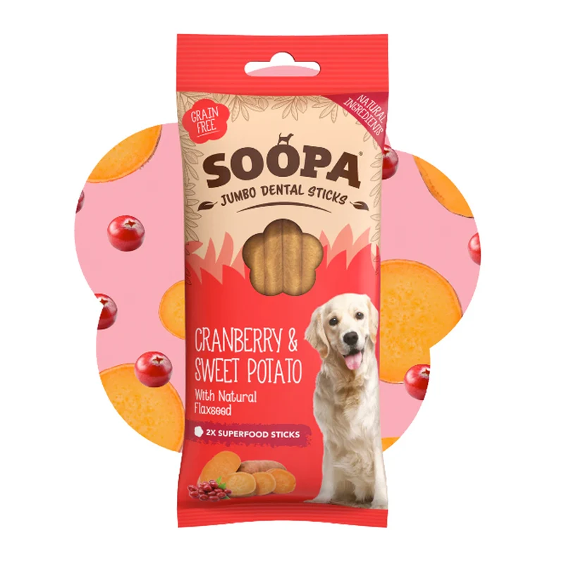 Jumbo Dental Sticks, Cranberry & Sweet Potato