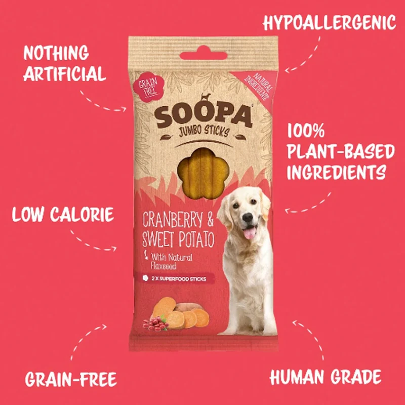 Jumbo Dental Sticks, Cranberry & Sweet Potato