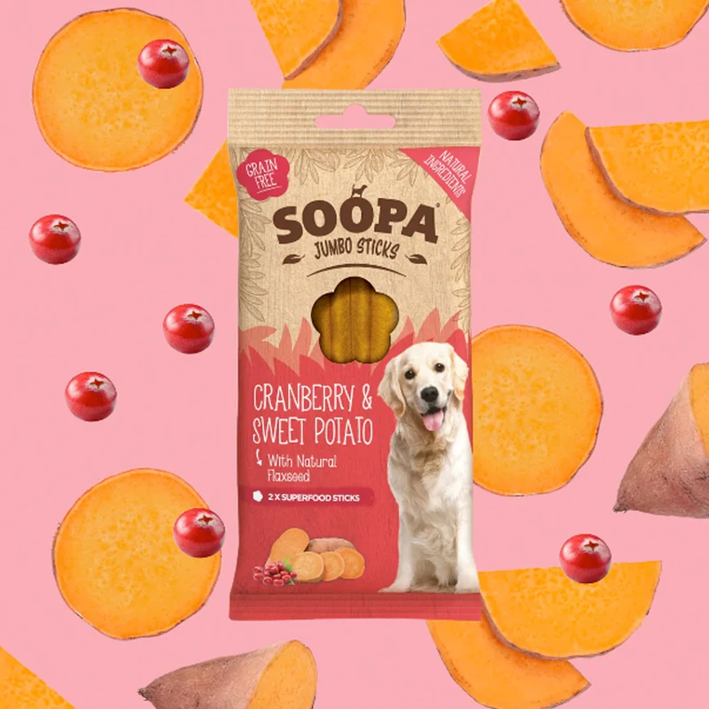 Jumbo Dental Sticks, Cranberry & Sweet Potato