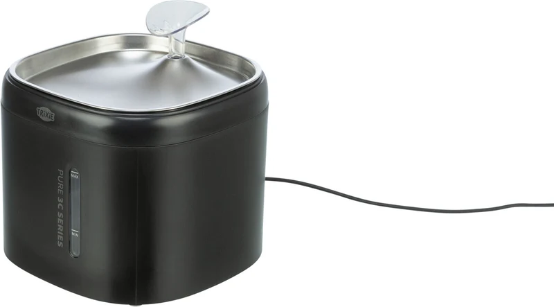 Aqua Pure Trinkbrunnen mit Edelstahltrinkschale und Wasserstandsanzeige