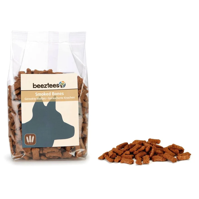 Beeztees Cookies SMOKED BONES - Getreide & Fleisch Snacks - Kekse Leckerli 400g