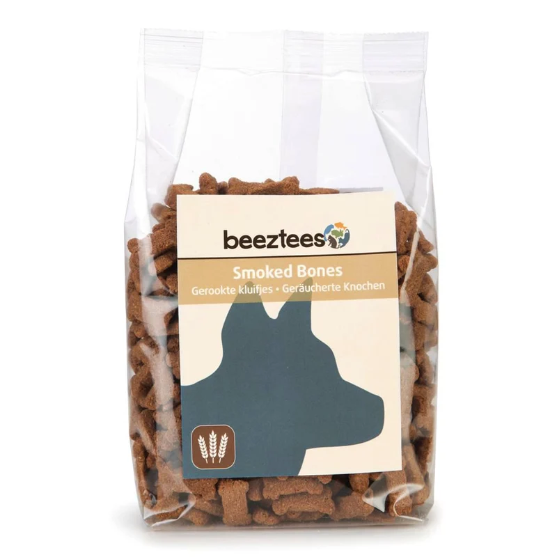 Beeztees Cookies SMOKED BONES - Getreide & Fleisch Snacks - Kekse Leckerli 400g