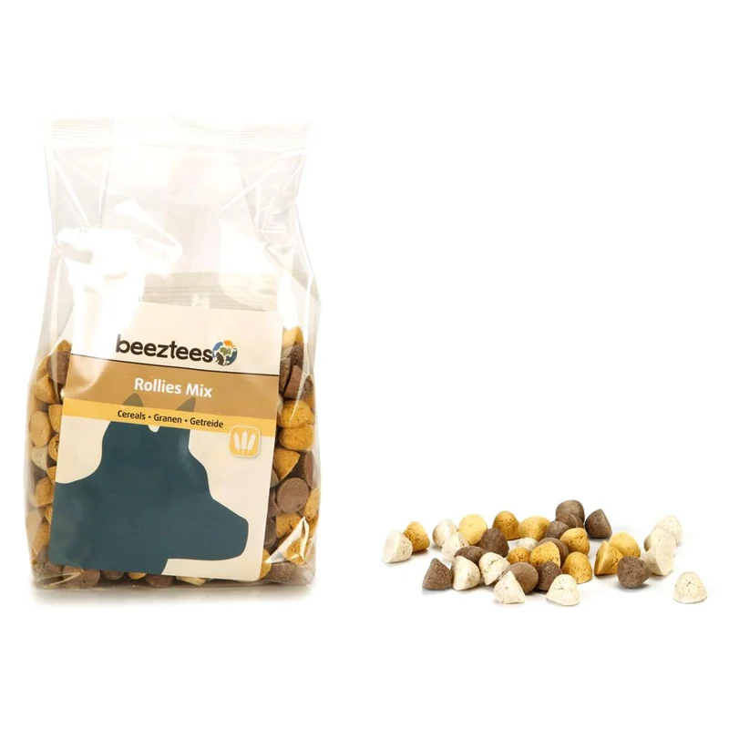 Beeztees Cookies ROLLIES MIX - Getreide & Fleisch Snacks - Kekse Leckerli 400g