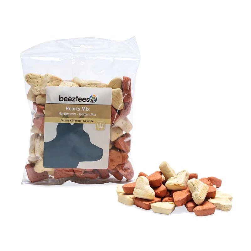 Beeztees Cookies HEART MIX - Getreide Snacks - Kekse Leckerli 400g