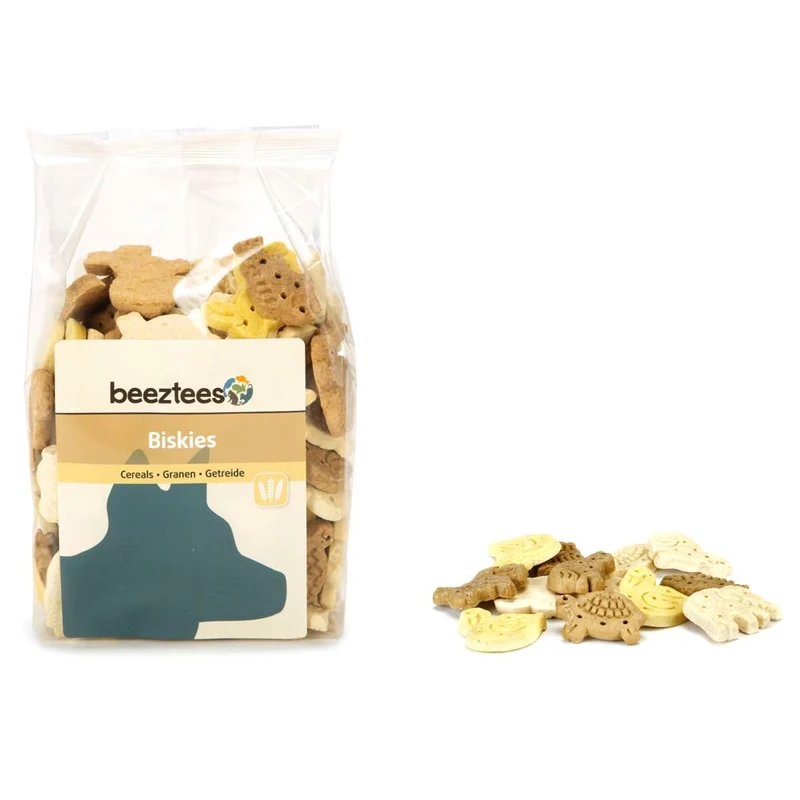 Beeztees Cookies BISKIES - Getreide Snacks - Kekse Leckerli 400g