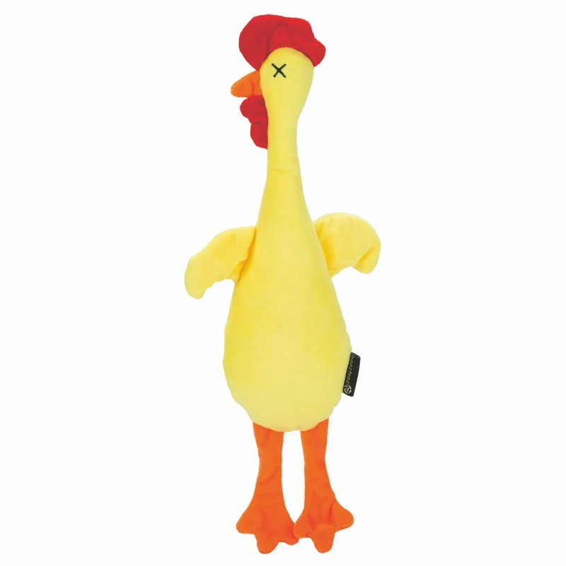 Beeztees Plüsch-Hundespielzeug HUHN - 38 cm - knistert - Apportierspielzeug