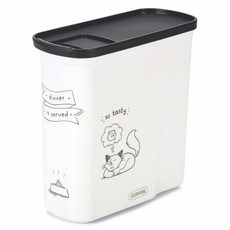 Curver Futterbox - 2 ltr / 1 kg - Snack Behälter Container Dose für Katzen