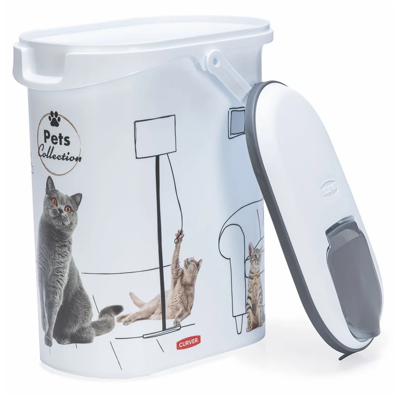 Curver Futterbox - 10 ltr / 4 kg - Snack Behälter Container Dose für Katzen