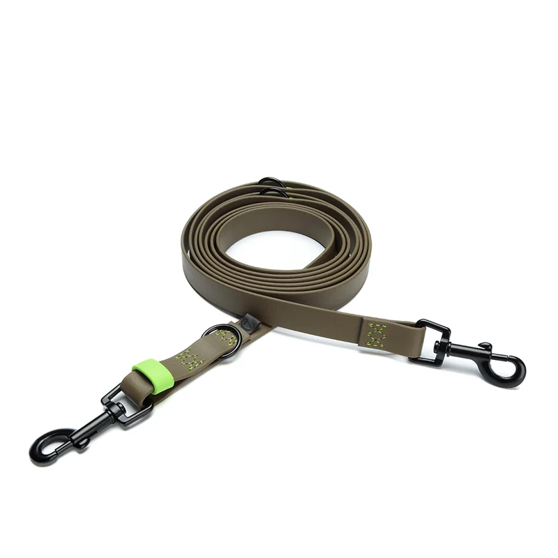Hundeleine BioThane Ipanema, Olive - Neon Green
