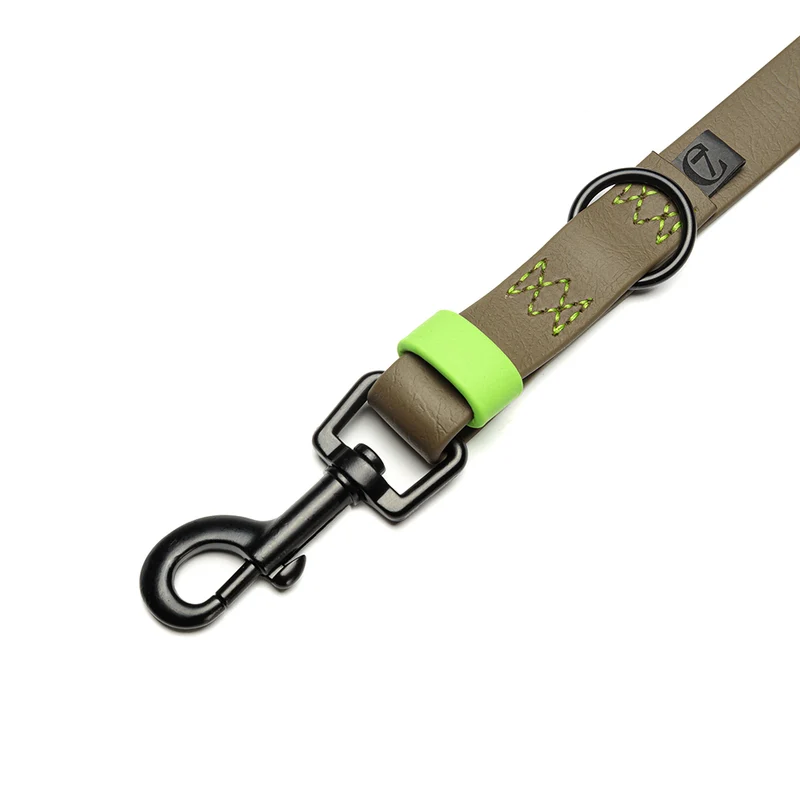 Hundeleine BioThane Ipanema, Olive - Neon Green