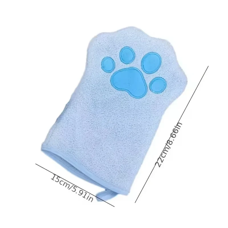 Tierpflege-Microfaserhandschuh – Trockenbadetuch & Fellreinigung für Katzen