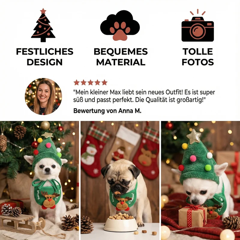 Weihnachtliche Hunde Outfits