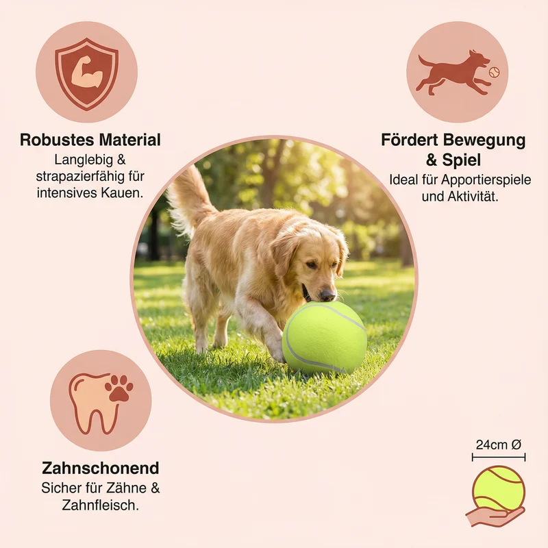 Robuster Riesen Tennis Ball Hundespielzeug
