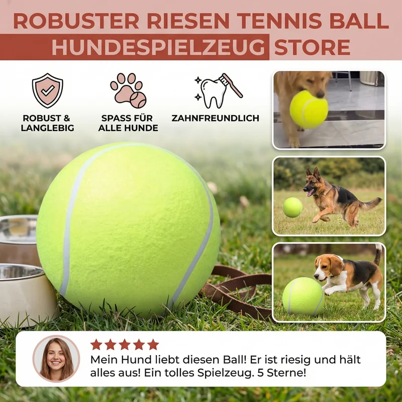 Robuster Riesen Tennis Ball Hundespielzeug