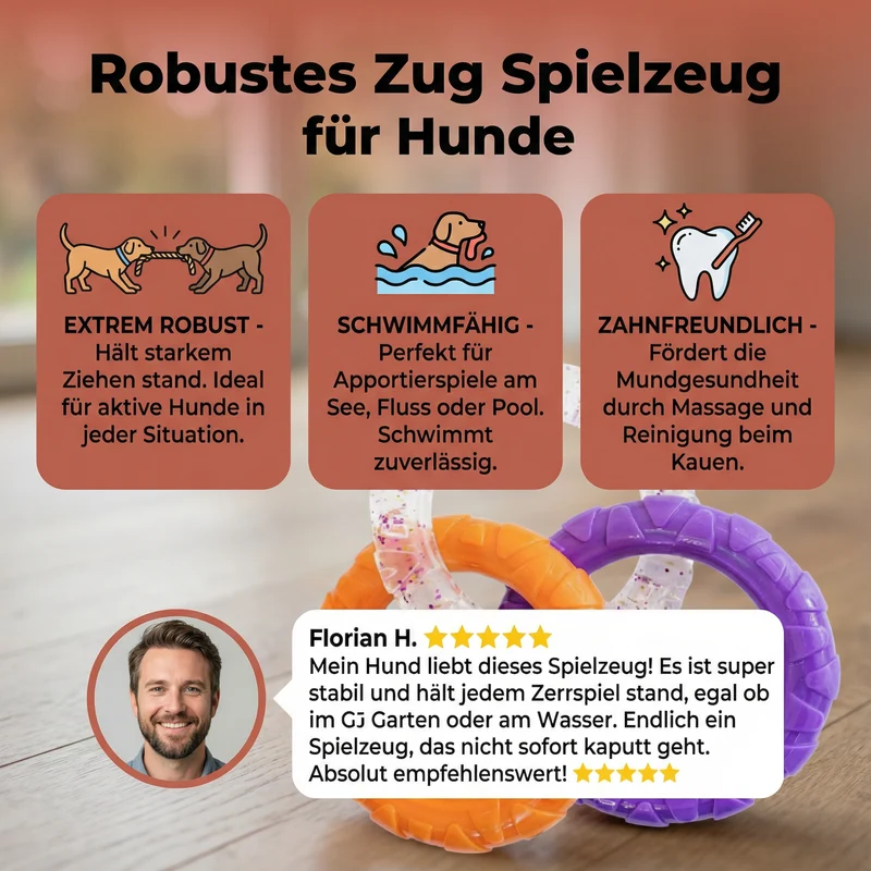 Robustes Zug Spielzeug für Hunde