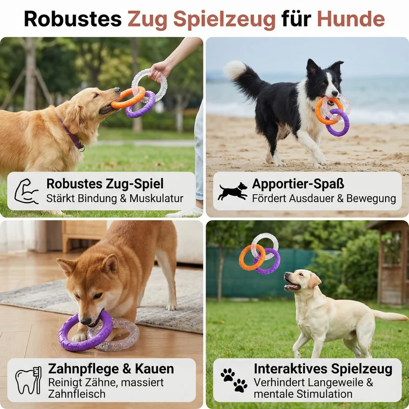 Robustes Zug Spielzeug für Hunde