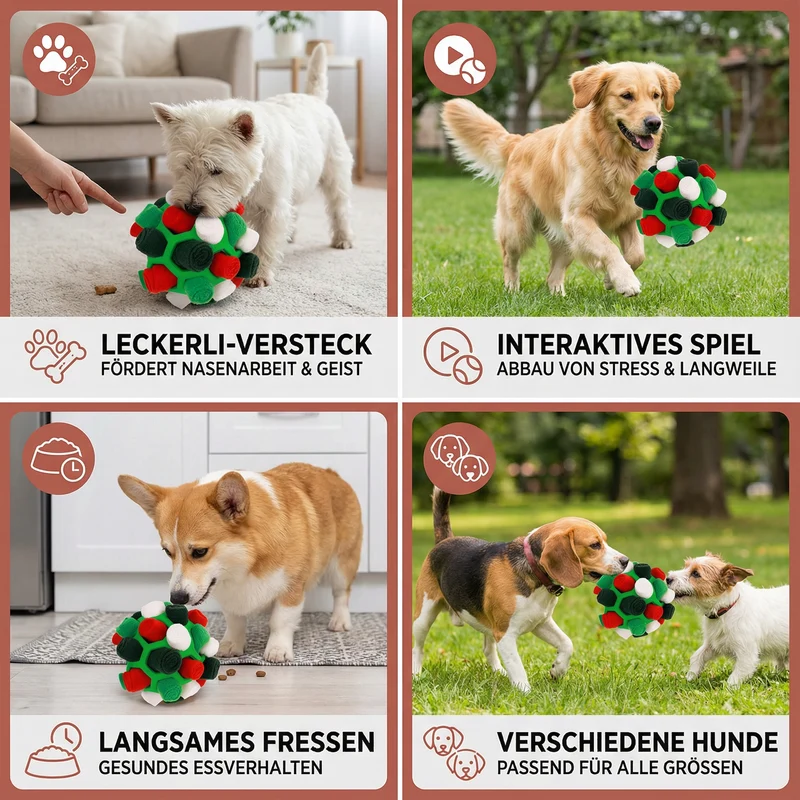 Schnüffelball - Interaktives Leckerli-Spielzeug