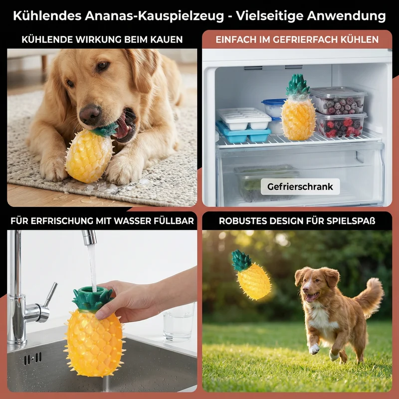 Kühlendes Hunde Kauspielzeug im Fruchtdesign