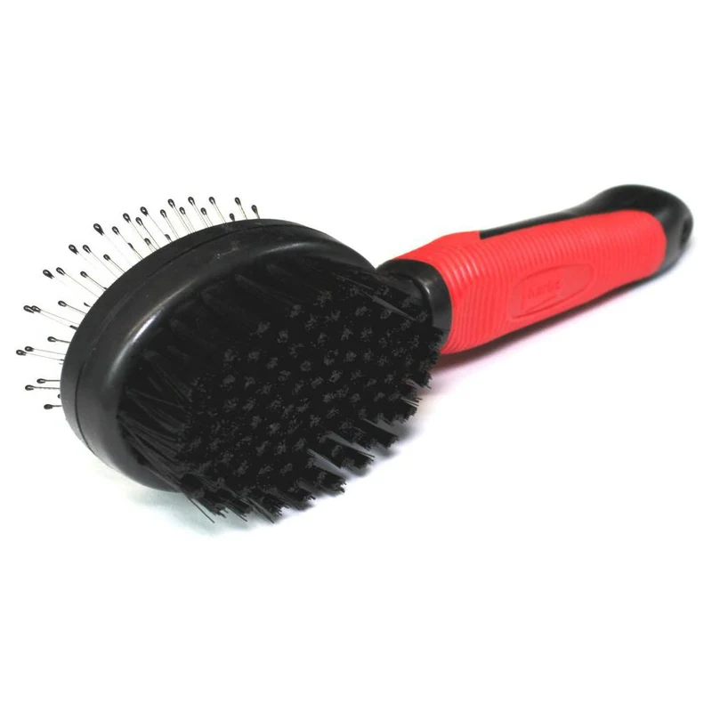 Karlie Pflegebürste 2in1 - klein - Massagebürste - Metallstifte und Borsten