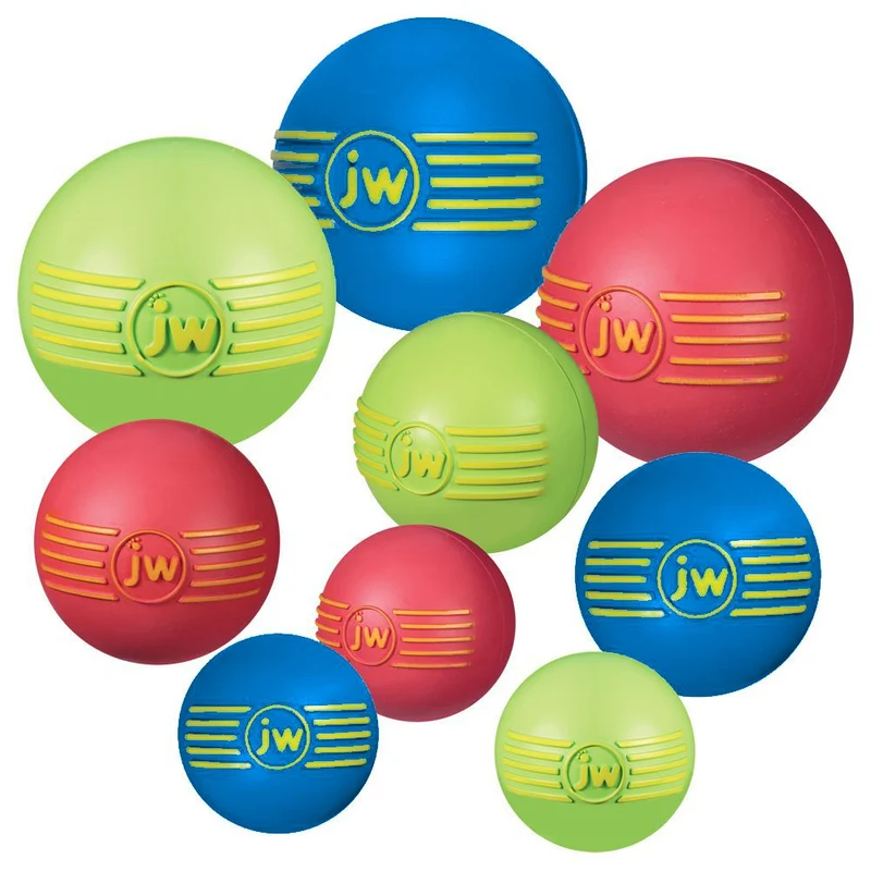 JW Isqueak Ball - S/M/L - Apportierspielzeug Hundespielzeug mit Quietschie
