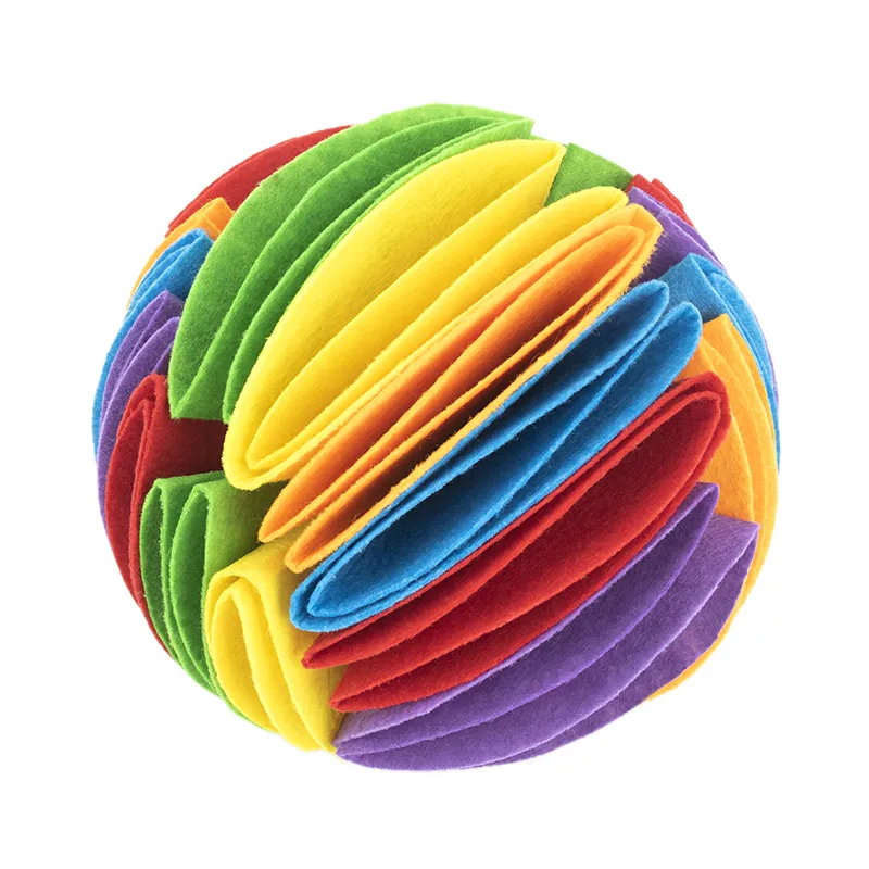 Hundespielzeug Ball – Bunter Stoffball Für Hunde Zum Kauen Und Spielen