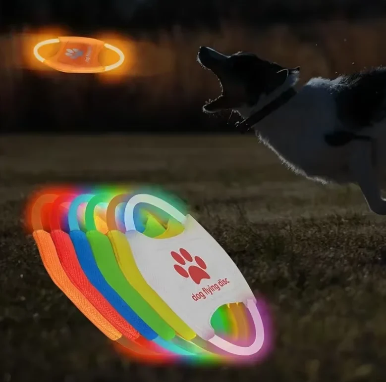 Led Hundescheibe – Leuchtende Flying Disc Für Hunde