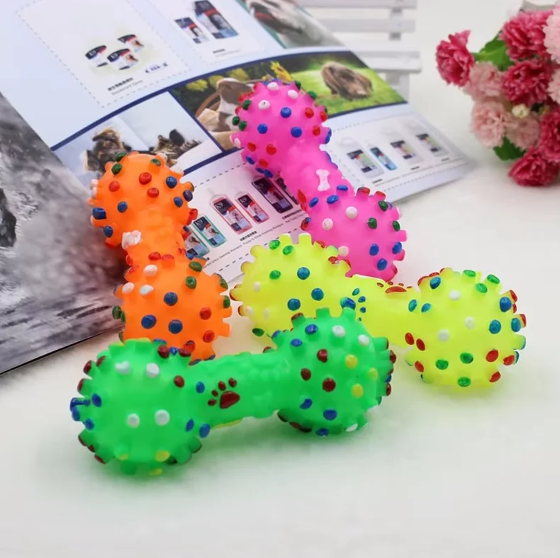 Hundespielzeug Zum Kauen – Bunte Kauspielzeuge In Form Von Hanteln