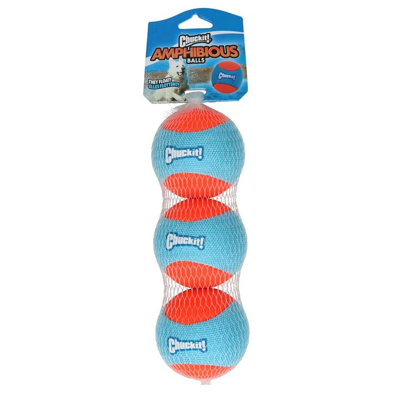 Chuckit! 3er Amphibious Ball M Apportierspielzeug Hundespielzeug Wasserspielzeug