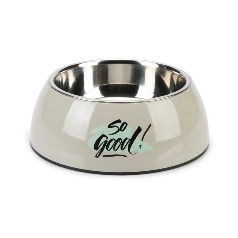 Beeztees Futternapf SO GOOD Edelstahl grau - Fressnapf Hundenapf Wassernapf