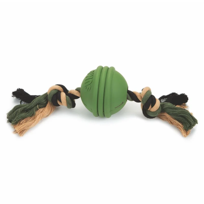 Beeztees SUMO FIT BALL - Apportierspielzeug mit Seil - 32 cm - Zerrspielzeug