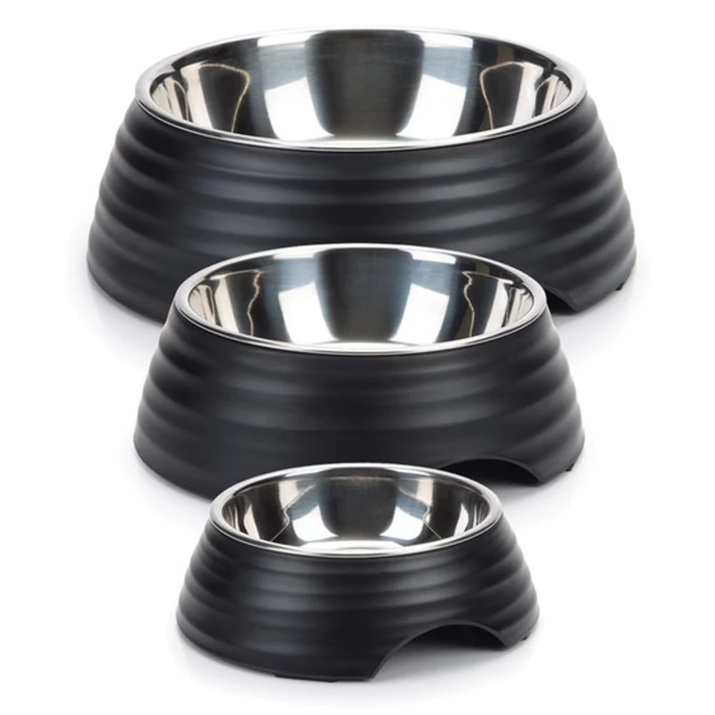 Beeztees Futternapf RIMPU - Edelstahl/Melamin - Fressnapf Hundenapf Wassernapf