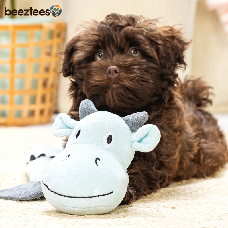 Beeztees Plüsch-Welpenspielzeug Flatino - DRACHEN YI - Puppy Plüschspielzeug