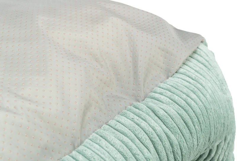 Orthopädisches Cord-Bett für Hunde und Katzen mit Rand und Memory-Foam