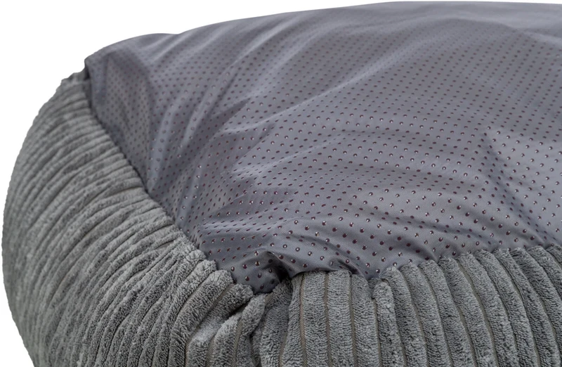 Orthopädisches Cord-Bett für Hunde und Katzen mit Rand und Memory-Foam