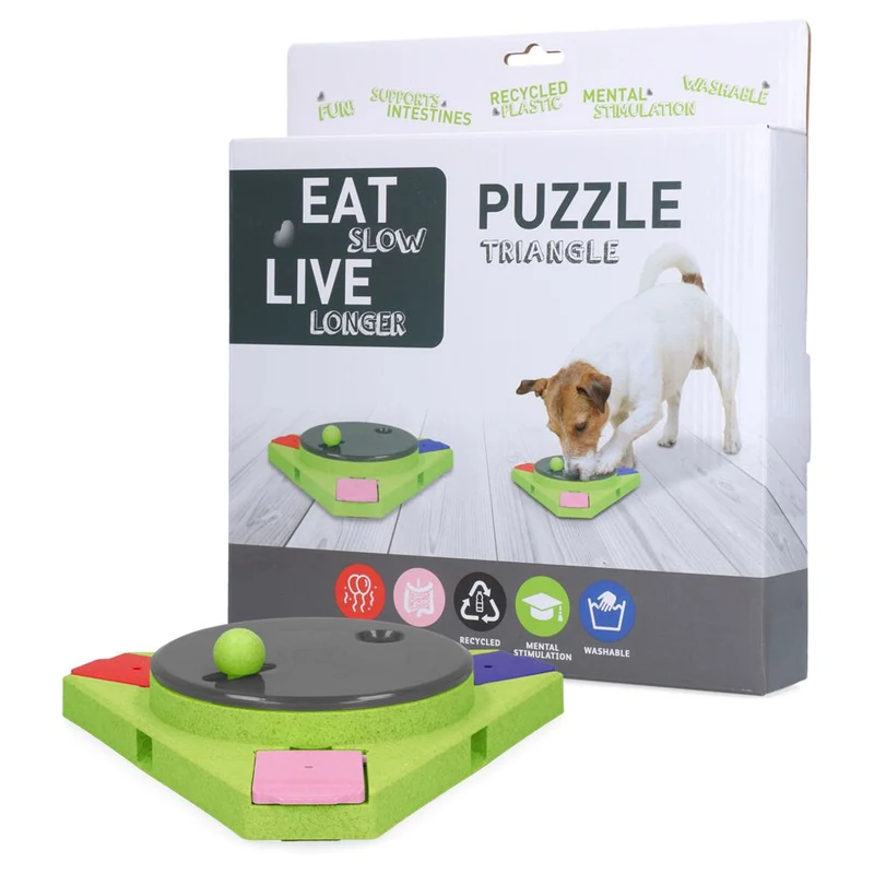EAT SLOW Intelligenzspielzeug TRIANGLE - Brettspiel Denkspiel Snackspielzeug