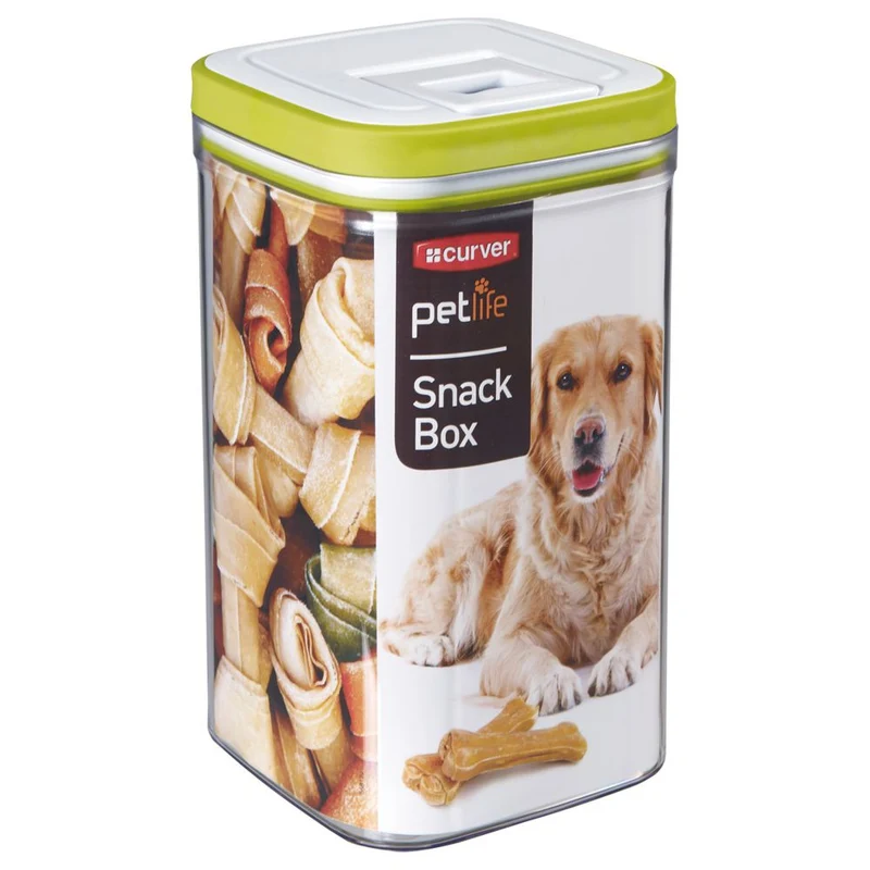 Curver Snackbox 1,8 ltr - Snack Behälter Vorratsdose Leckerlibox Dose für Hunde