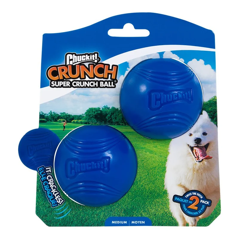 Chuckit! Super Crunch Ball - Apportierspielzeug Hundespielzeug - knistert knarrt