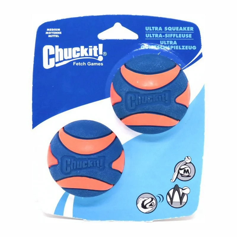 Chuckit! Ultra Squeaker Ball - Apportierspielzeug Hundespielzeug mit Quietschie