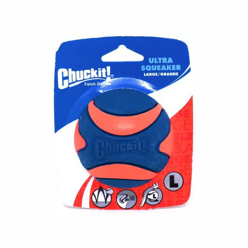 Chuckit! Ultra Squeaker Ball - Apportierspielzeug Hundespielzeug mit Quietschie